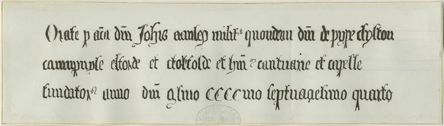 Elford Church: Sir John Stanleyn hauta: kynä- ja mustepiirustus, nd [?1800-luku] (piirustus)