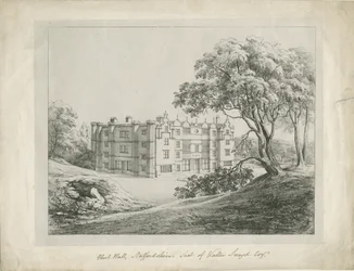 Keele Hall: litografia ja [?1700-luku] (painos)