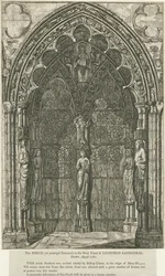 Lichfield Cathedral - West Doorway: etsaus, elokuu 1782 (tulostus)