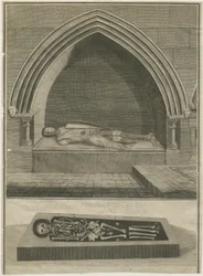 Mavesyn Ridware - Hugo Mavesynin hauta: kaiverrus, nd [? 18th cent] (painettu)
