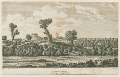 Tamworth Castle: kaiverrus ja [?1800-luku] (painettu)