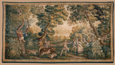 Metsästyskohtaus, Origin Oudenaarde (kuvakudos)