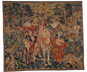 Kuvakudos, Aleksanteri ja Diogenes, 1400-luvun loppu - 1500-luvun alku (villaa ja silkkiä)