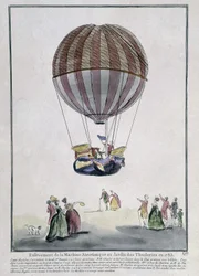 Aerostaattisen koneen poisto Tuileriesin puutarhassa vuonna 1783