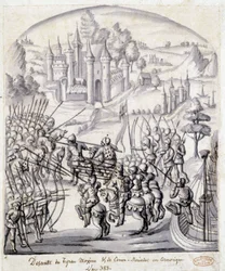 Tyrannin Maxime of Conan-Meriadec laskeutuminen Armoricissa vuonna 383