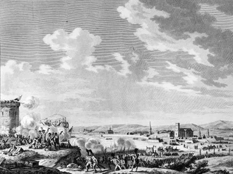 Ranskan vallankumous ja vallankumouksen vastaiset liikkeet: Ranskan voitti Quiberonissa 21. heinäkuuta 1795 Ison-Britannian kuninkaallisia ja armeijaa vastaan. Pariisi, Vallankumouksen historian instituutin kirjasto