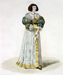Louise de La Fayette eli Madame de Lafayette (värikaiverrus)