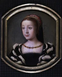 Ranskan Renee (1510-1575), Chartresin ja Montargisin herttuatar, sitten Ferrara, Louis XII:n ja Bretagnen Annen nuorempi tytär. kopio M. Juilleau