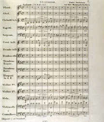 "Pauluksen" partituurin ensimmäinen sivu op. 36, Felix Mendelssohn (litho)