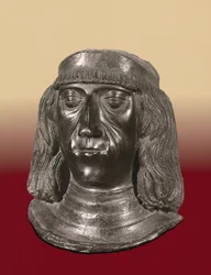 Pyhän Rooman keisarin Maximilian I:n (1459-1519) muotokuva (pronssi)