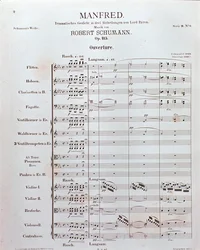 Nuotit saksalaisen säveltäjän Robert Schumannin "Manfredin" (opus 115) avajaisista (painos)