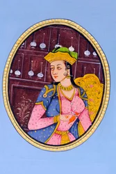 Miniatyyri maalaus kuningatar Mumtaj Mahal Intia Aasia Intia Aasiaa