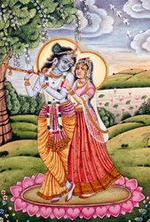 Radha Krishna miniatyyrimaalaus, Intia