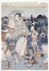 Ashikaga. . . Barbatanas roxas tingidas à mão