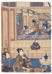Genji (värillinen puupiirros)