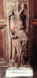 St. Gregory, yksi neljästä kirkon latinalaisista isästä (puu)