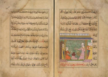Sulttaani Ghiyath al-Din valvoo lääkkeiden valmistusta