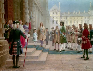Tsaari Pierre Le Grand (1672-1725), jonka Ludvig XV:n lapsi toivotti tervetulleeksi Versailles