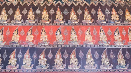 Seinämaalauksia Buddhaisawan-kappelissa, Wang Na:n palatsissa (maalaus).