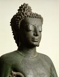 Pysyvä Buddha, Buriramista (pronssi) (yksityiskohta)