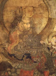 Tiibetin kulttuuri: Manjushri (manjusri). Muste silkille, koko: 96x60