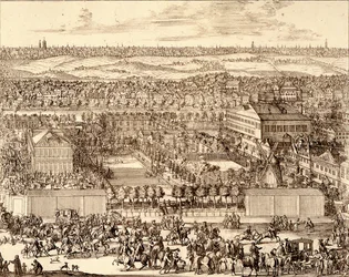 Saksalainen kortteli Nemetskaja sloboda Moskovan oikealla puolella, 1705