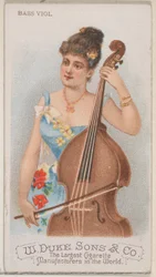Bass Viol, Musical Instruments -sarjasta N82 Duke-tuotemerkin savukkeille, 1888, 1888.