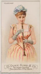 Klarinetti, Musical Instruments -sarjasta N82 Duke-tuotemerkin savukkeille, 1888, 1888.