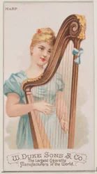 Harppu, Musical Instruments -sarjasta N82 Duke-tuotemerkin savukkeille, 1888, 1888.
