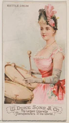 Kettle Drum, Musical Instruments -sarjasta N82 Duke-tuotemerkin savukkeille, 1888, 1888.
