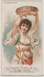 Tamburiini, Musical Instruments -sarjasta N82 Duke-tuotemerkin savukkeille, 1888, 1888.