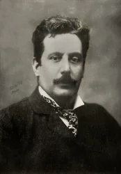 Italialaisen säveltäjän Giacomo Puccinin muotokuva (kuva)