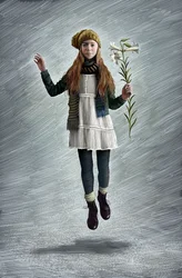 Enkeli Gabriel, 2013 (raapalevy, väritetty digitaalisesti)