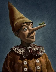 Pinocchio, 2013 (raaputusalusta, väritetty digitaalisesti)
