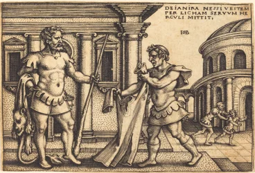 Lycus tuo Nessuksen vaatteen Herculesille