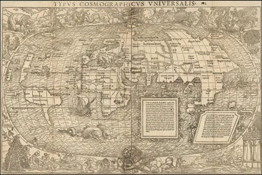 Sebastian Munsterin laatima maailmankartta vuodelta 1537.