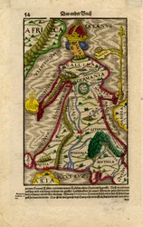 Allegorinen Euroopan kartta, n. 1540-50 (puupiirros).