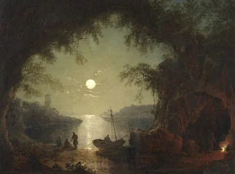 Moonlit Cove (öljy kankaalle)
