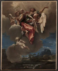Opinnäytetyö "Pyhimyksen apoteoosi" (San Bernardino dei Morti, Milano), noin 1695 (öljy kankaalle).