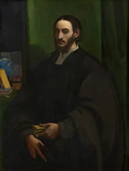 Humanistin muotokuva, noin 1520 (öljy paneelille, siirretty kovalevylle).