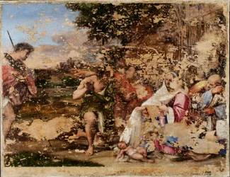Paimenten palvominen (puhdistuksen jälkeen, ennen restaurointia) 1510