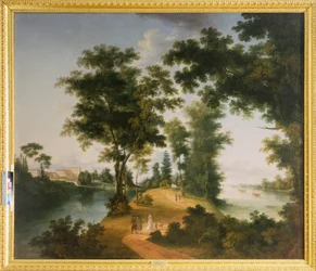 Suuri Gatšinan saari (Pietari). Semjon Fjodorovitš Shchedrin (Semion Shchedrin) (1745-1804) maalaus, öljy kankaalle, noin 1790. Venäläinen taide