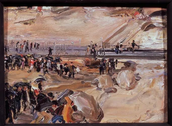 Kävele San Remossa (Italia). Semjon Gavrilovich Nikiforovin (1877-1912) työ, öljy pahville