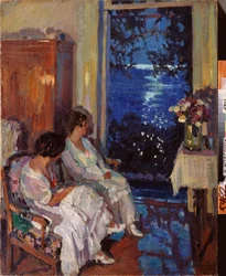 Alupka (Ukraina) (Alupka) - Sergei Arsenjevitš Vinogradovin (1869-1938) maalaus öljy kankaalle