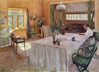 Taiteilija Konstantin Korovinin talossa (1861-1939) 1907 (öljy kankaalle)