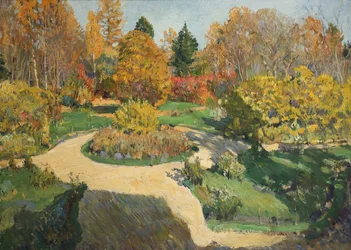 Puutarha syksyllä 1910