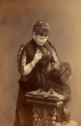 Marie Pavlovna de Russie - Venäjän suurherttuatar Maria Pavlovna (1854-1920), kirjoittanut Levitsky, Sergei Lvovich (1819-1898). Albumin Photo, n. 1885. Venäjän valtion elokuva- ja valokuva-arkisto, Krasnogorsk