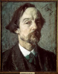 Omakuva. Sergei Vasilyevich Maljutin (Serguei Maljutin) (1859-1937) työ, pastelli paperille
