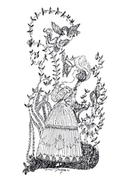 Kuvitus S. Makovskin esseelle Sininen ruusu, 1907