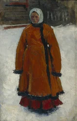 Tyttö punaisessa turkissa, 1903-1906